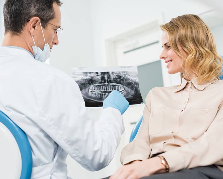 woman consulting dentist