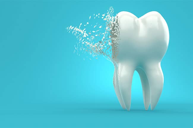 tooth disintegrating illustration