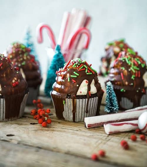 cupcakes and candy canes