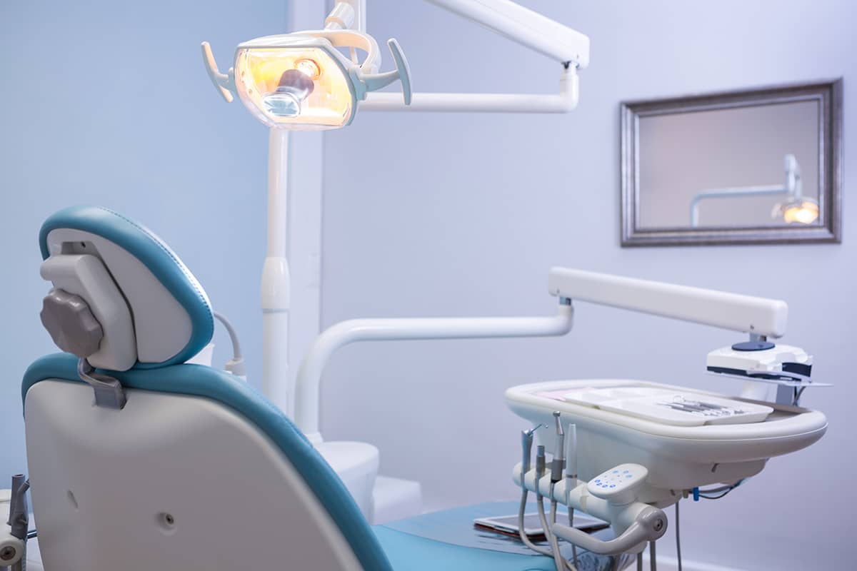 chair and equipment at dental clinic